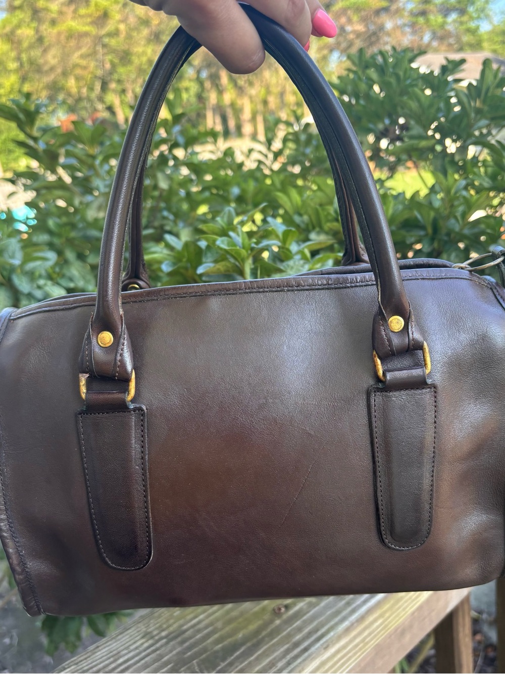 Authentic Coach NYC Mocha Madison satchel